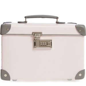 New Authentic Globe Trotter Vanity Case Pink Gray